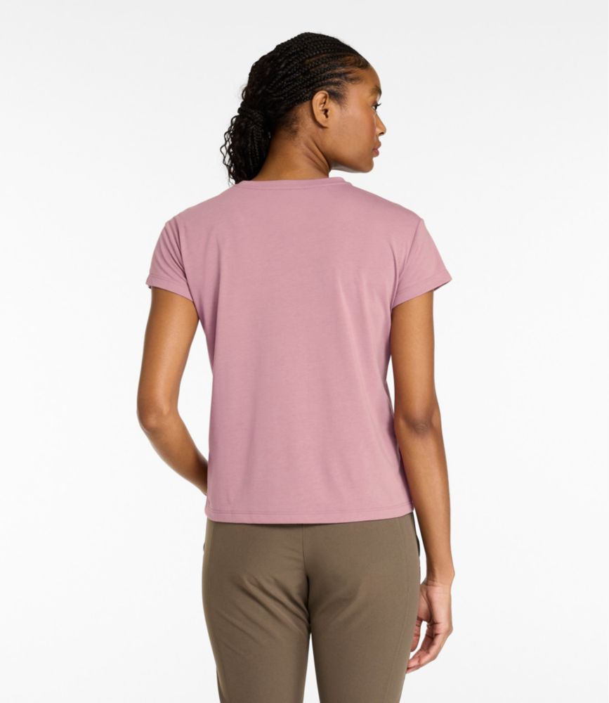 Women's Mountainside V-Neck Pocket Tee, Short Sleeve, Sea Salt, small image number 3