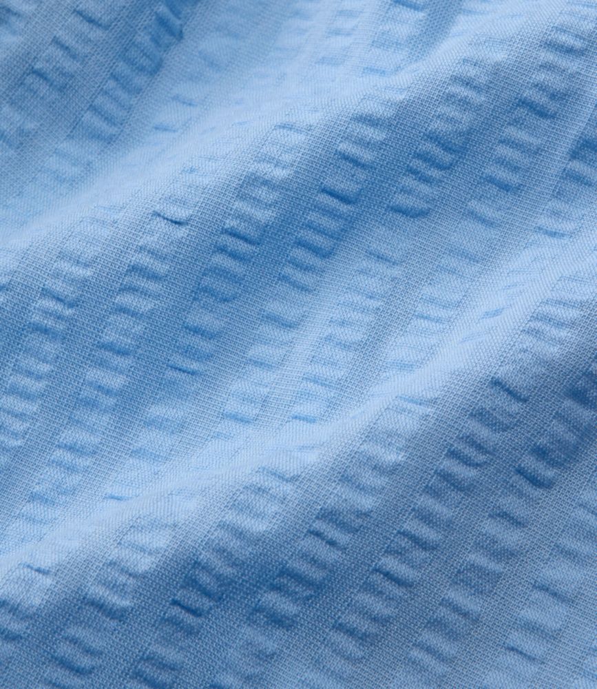 Women's Bean's Seacoast Seersucker Scoopneck Shirt, Brightwater Blue Stripe, small image number 5