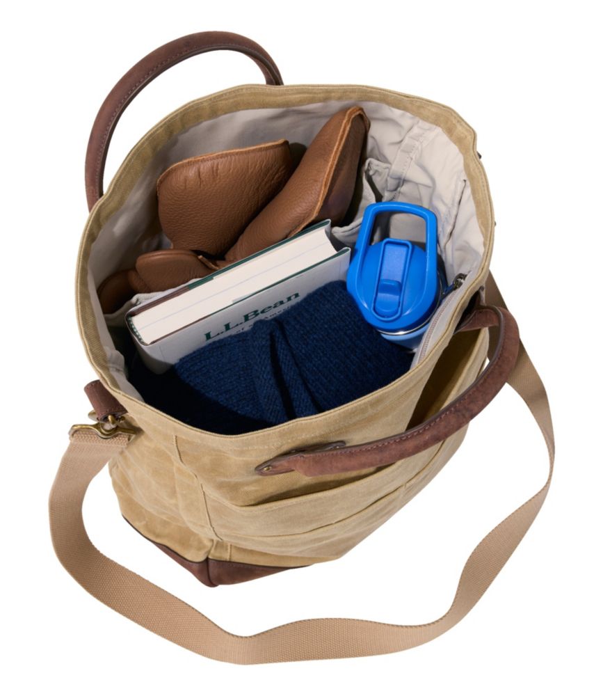 Waxed Canvas Tote, Classic Navy, small image number 4