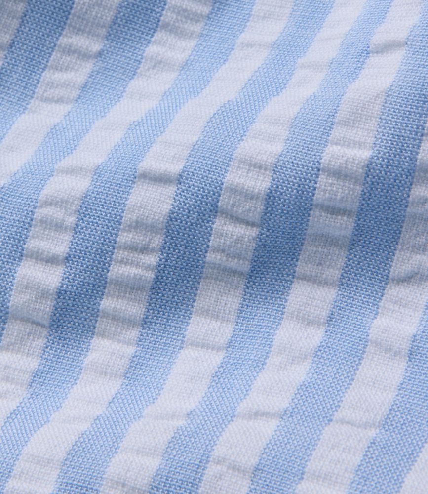 Women's Bean's Seacoast Seersucker Shorts, Brightwater Blue Stripe, small image number 4