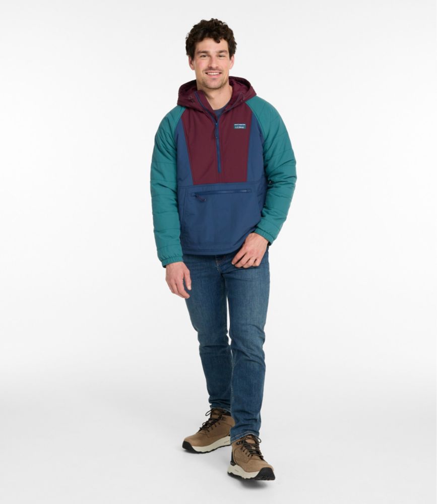 Men's Mountain Classic Insulated Anorak, Colorblock, Dark Cinder/Silver Sand, small image number 4