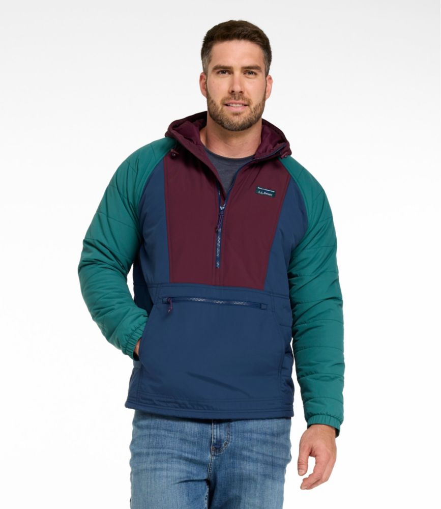 Men's Mountain Classic Insulated Anorak, Colorblock, Dark Cinder/Silver Sand, small image number 7