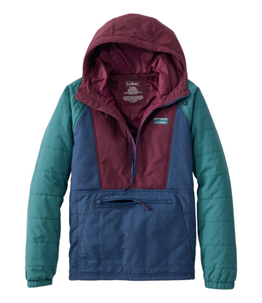 Men's Mountain Classic Insulated Anorak, Colorblock, Dark Cinder/Silver Sand, small image number 12