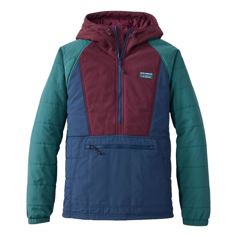 L.L.Bean Men's Mountain Classic Insulated Anorak, Colorblock Small NWT video thumbnail