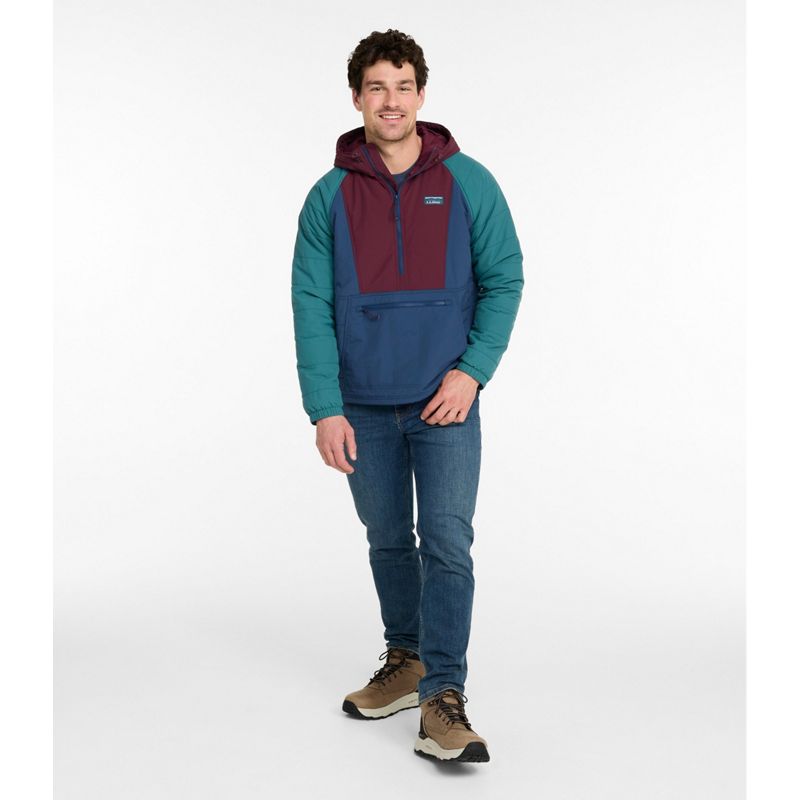 L.L.Bean Men's Mountain Classic Insulated Anorak, Colorblock Small NWT image 4