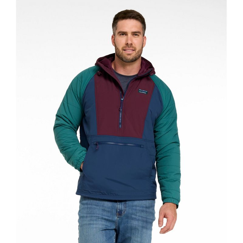 L.L.Bean Men's Mountain Classic Insulated Anorak, Colorblock Small NWT image 7