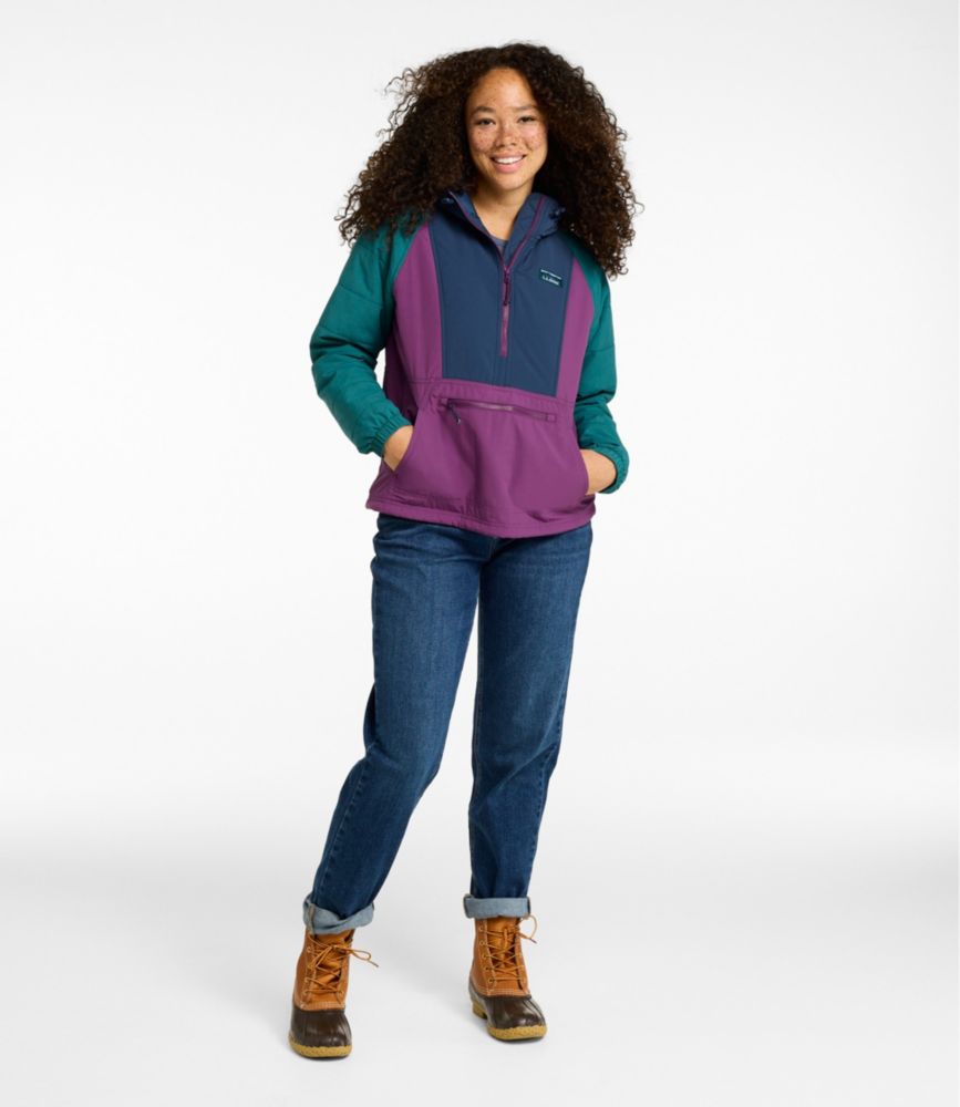 Women's Mountain Classic Insulated Anorak, Colorblock, Mariner Blue/Wood Violet, small image number 4