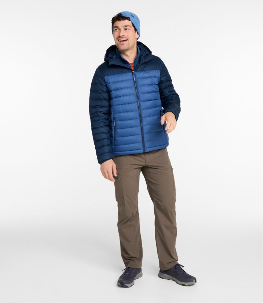 Men's Access Down Hooded Puffer, Colorblock, Nautical Navy/Bordeaux, small image number 4