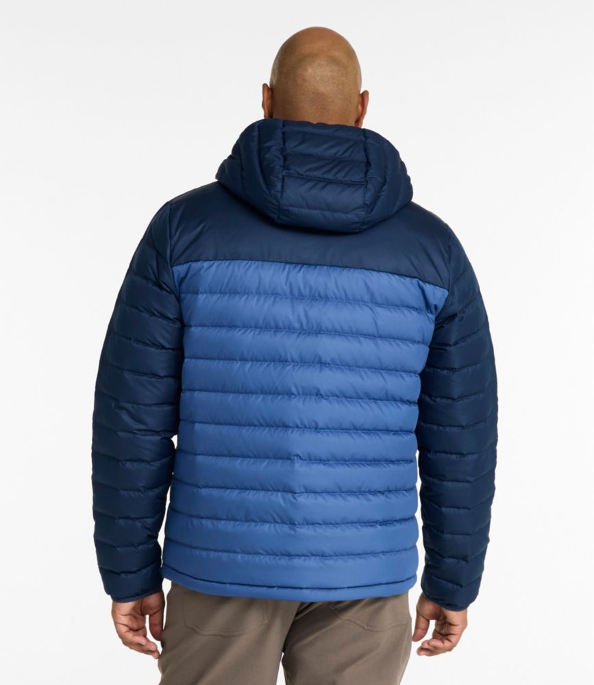 Men's Access Down Hooded Puffer, Colorblock, Nautical Navy/Bordeaux, small image number 8