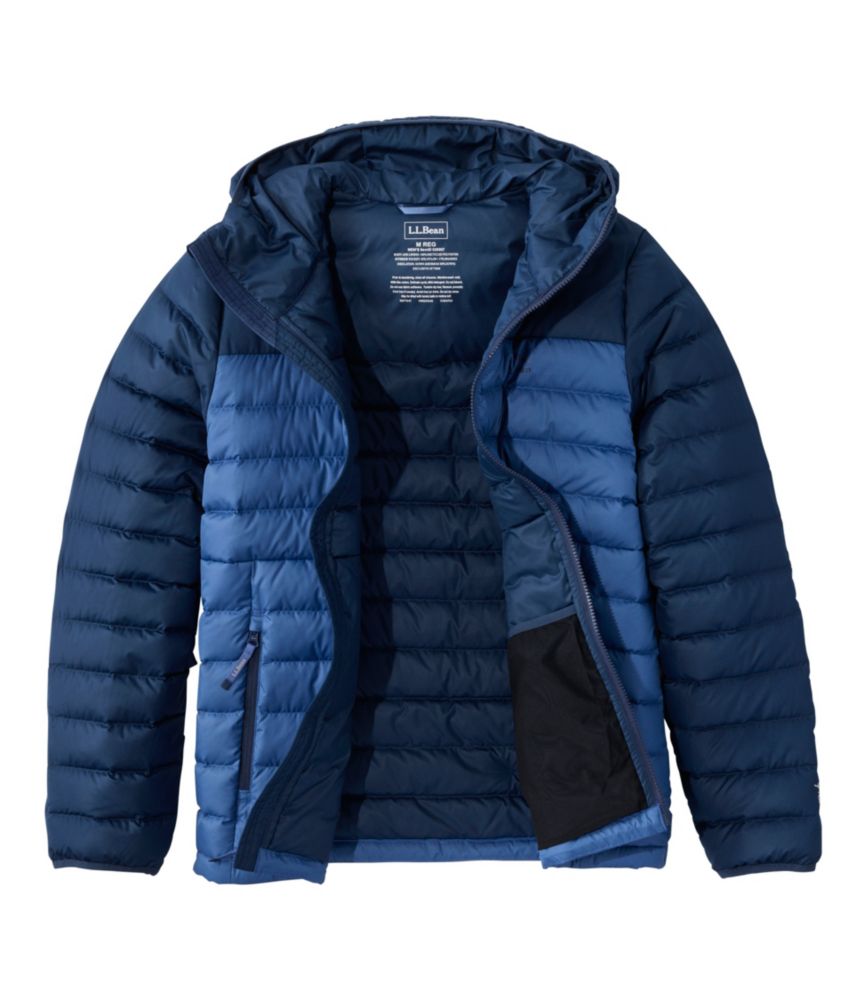 Men's Access Down Hooded Puffer, Colorblock, Nautical Navy/Bordeaux, small image number 12