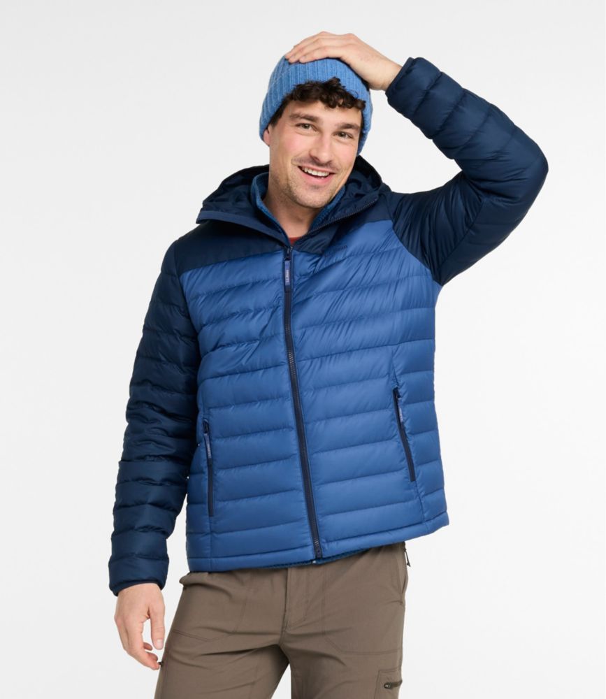 Men's Access Down Hooded Puffer, Colorblock