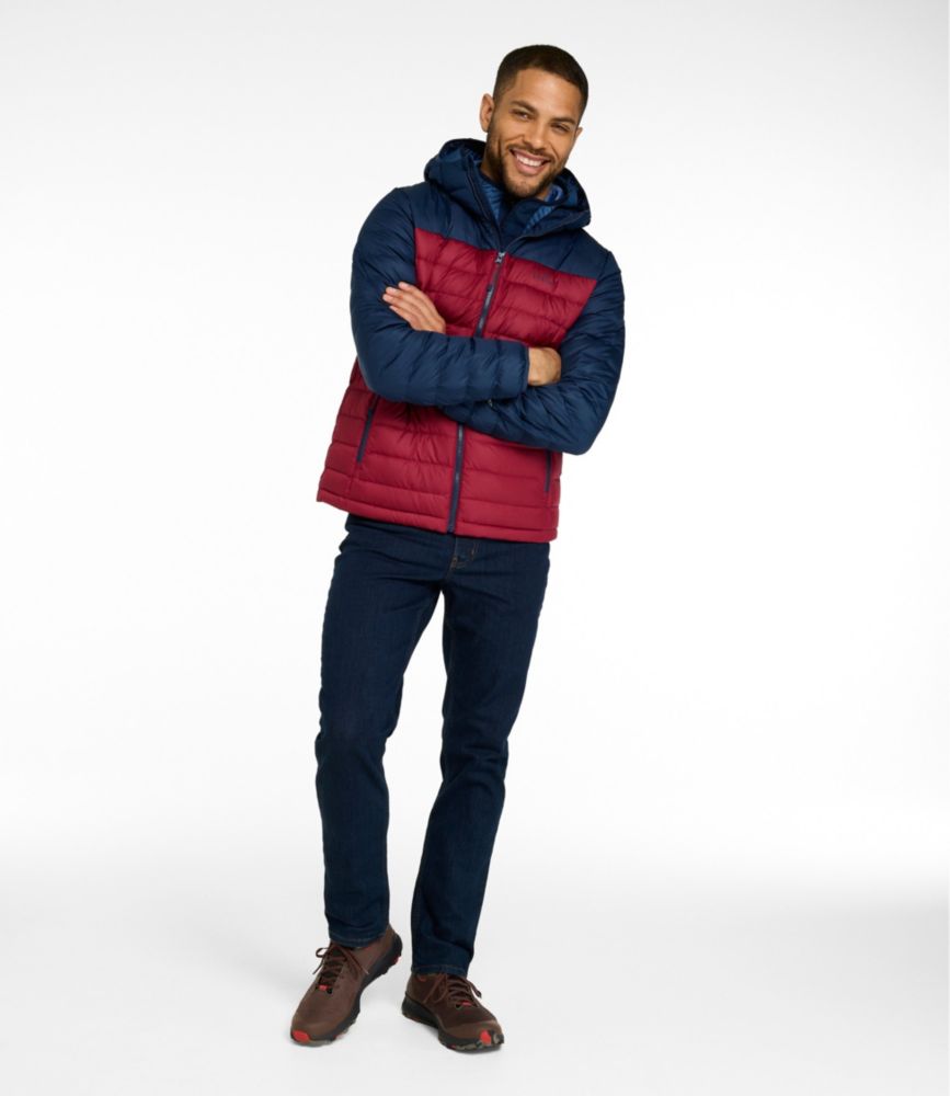 Men's Access Down Hooded Puffer, Colorblock