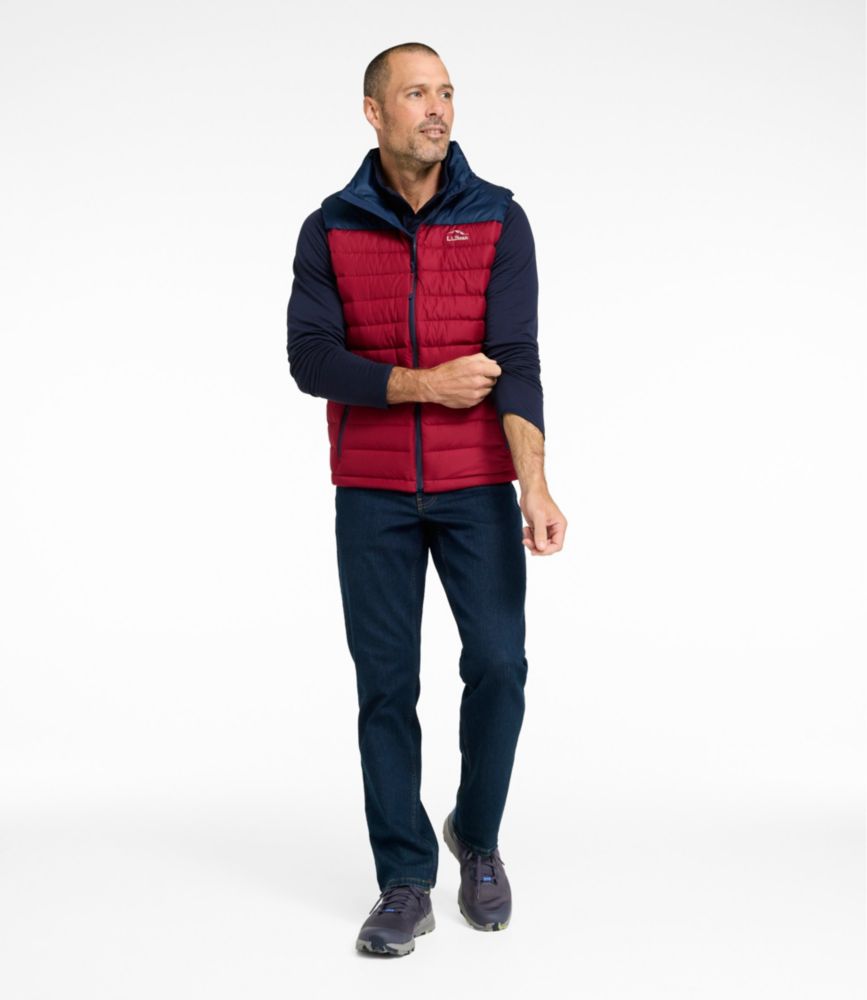 Men's Access Down Vest, Colorblock, Nautical Navy/Bordeaux, small image number 4