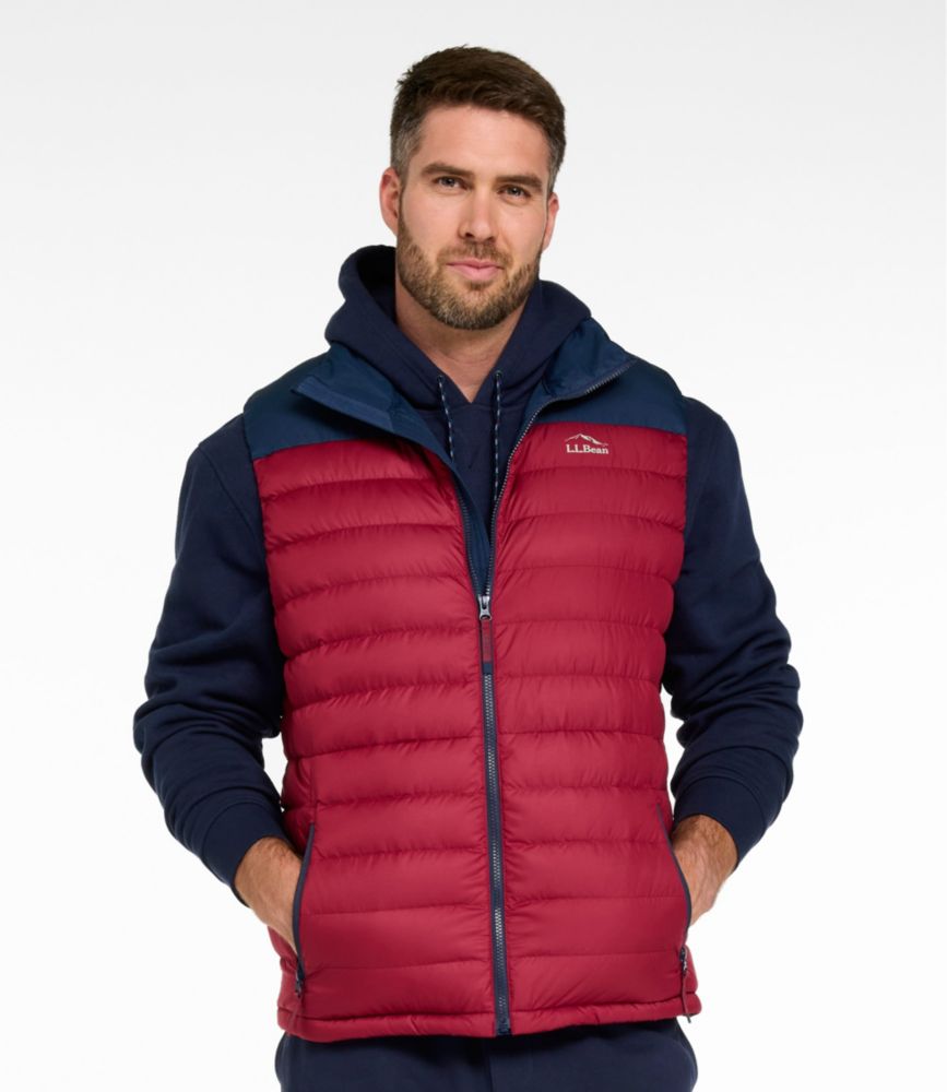 Men's Access Down Vest, Colorblock, Nautical Navy/Bordeaux, small image number 6
