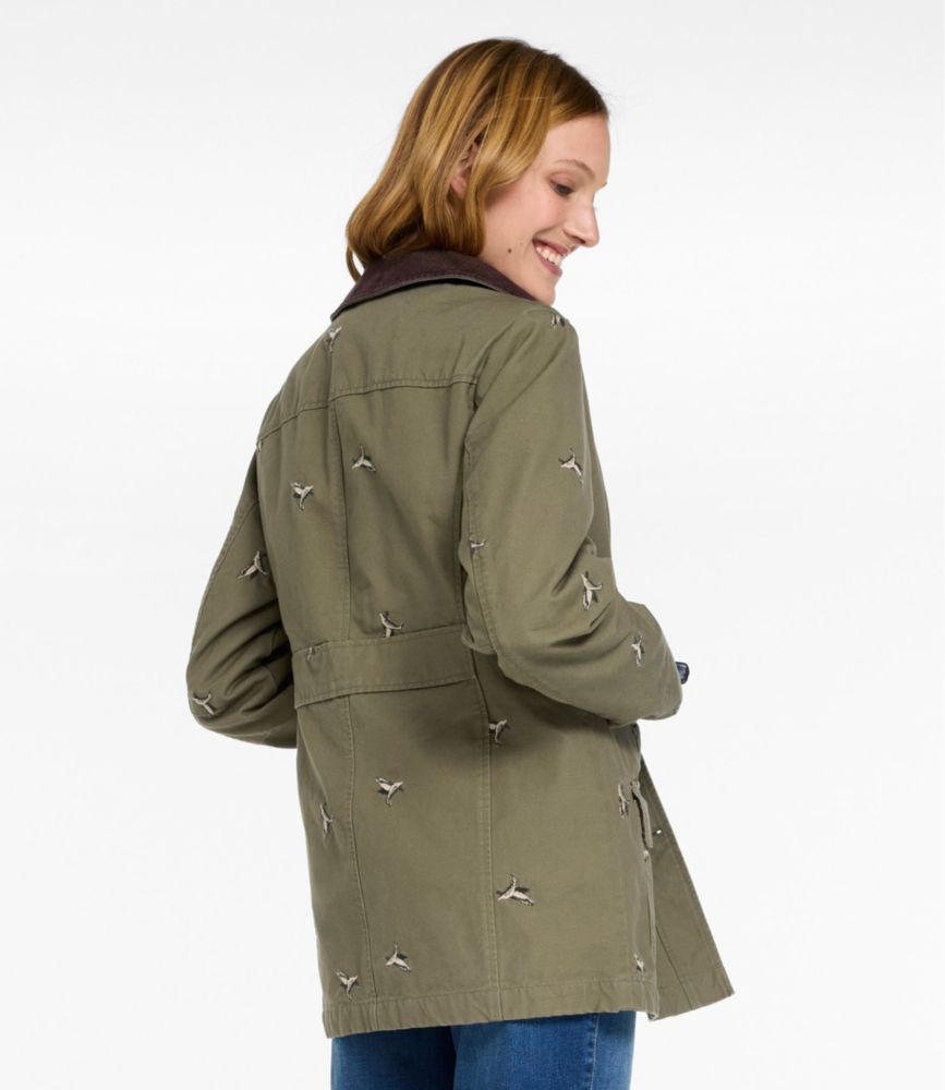 Women's Adirondack Barn Coat, Flannel-Lined Embroidery