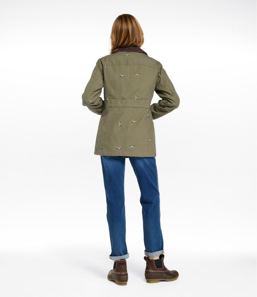 Women's Adirondack Barn Coat, Flannel-Lined Embroidery