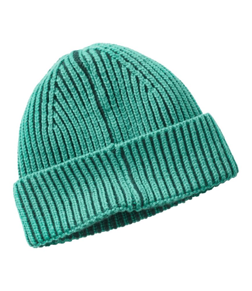 Kids' Chunky Rib Reflective Beanie Hat, Classic Navy/Deep Glacier Blue, small image number 5