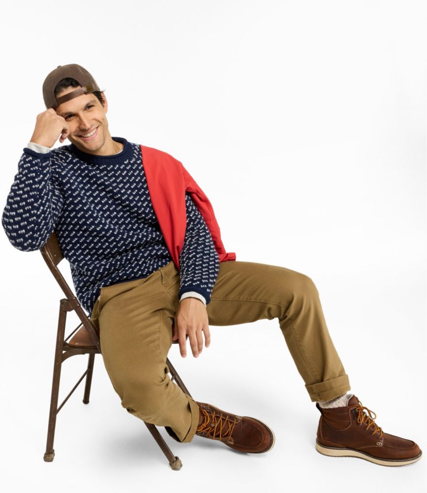 Men's Bean's Classic Ragg Wool Sweater, Rollneck, Birds'-Eye