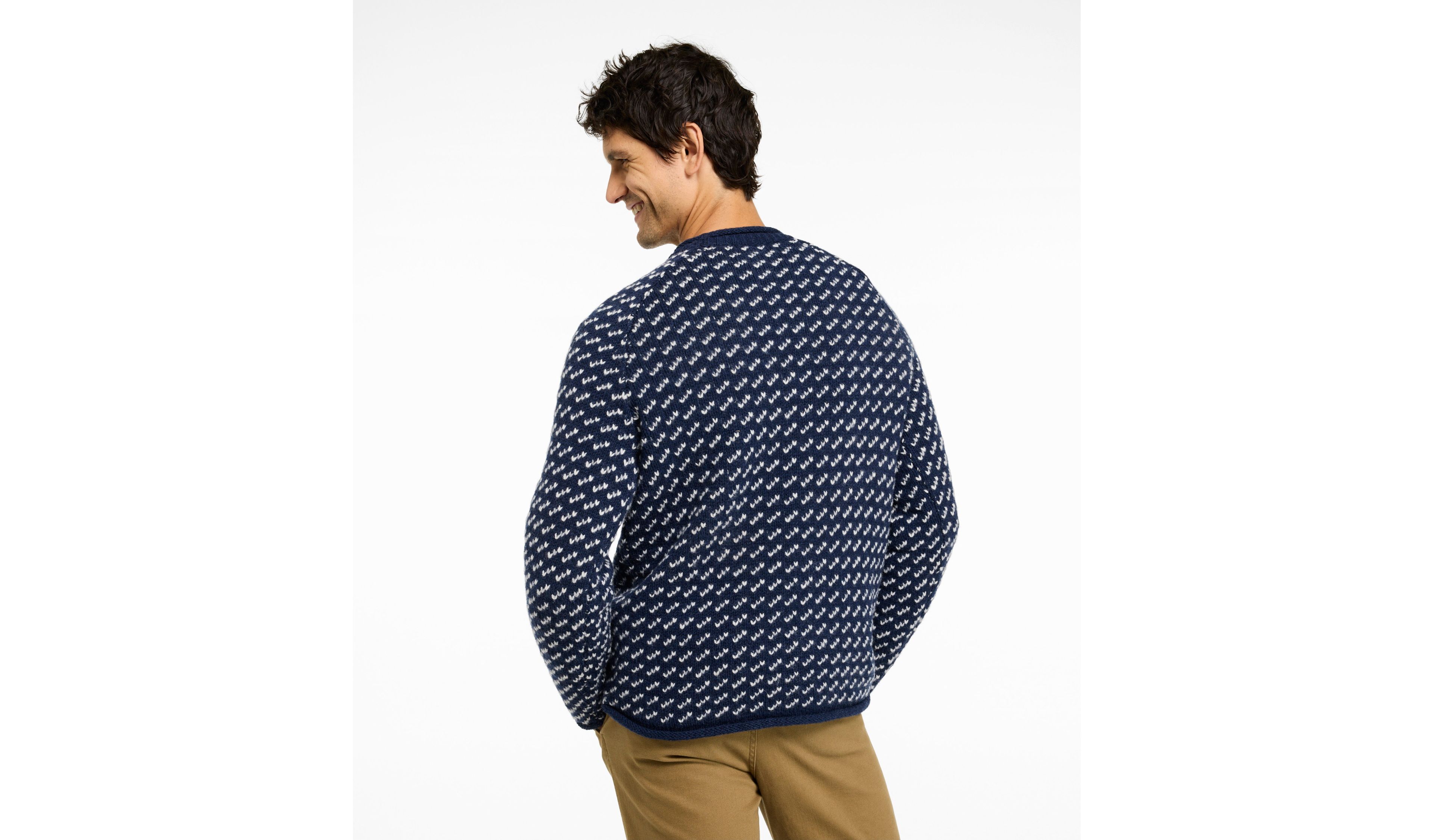 Men's Bean's Classic Ragg Wool Sweater, Rollneck, Birds'-Eye