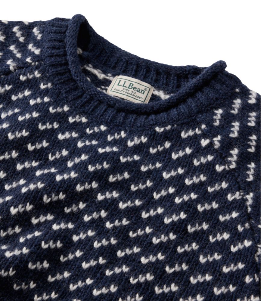 Men's Bean's Classic Ragg Wool Sweater, Rollneck, Birds'-Eye