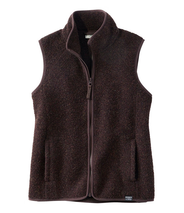 All Season Wool Fleece Vest , Deepest Brown, large image number 0