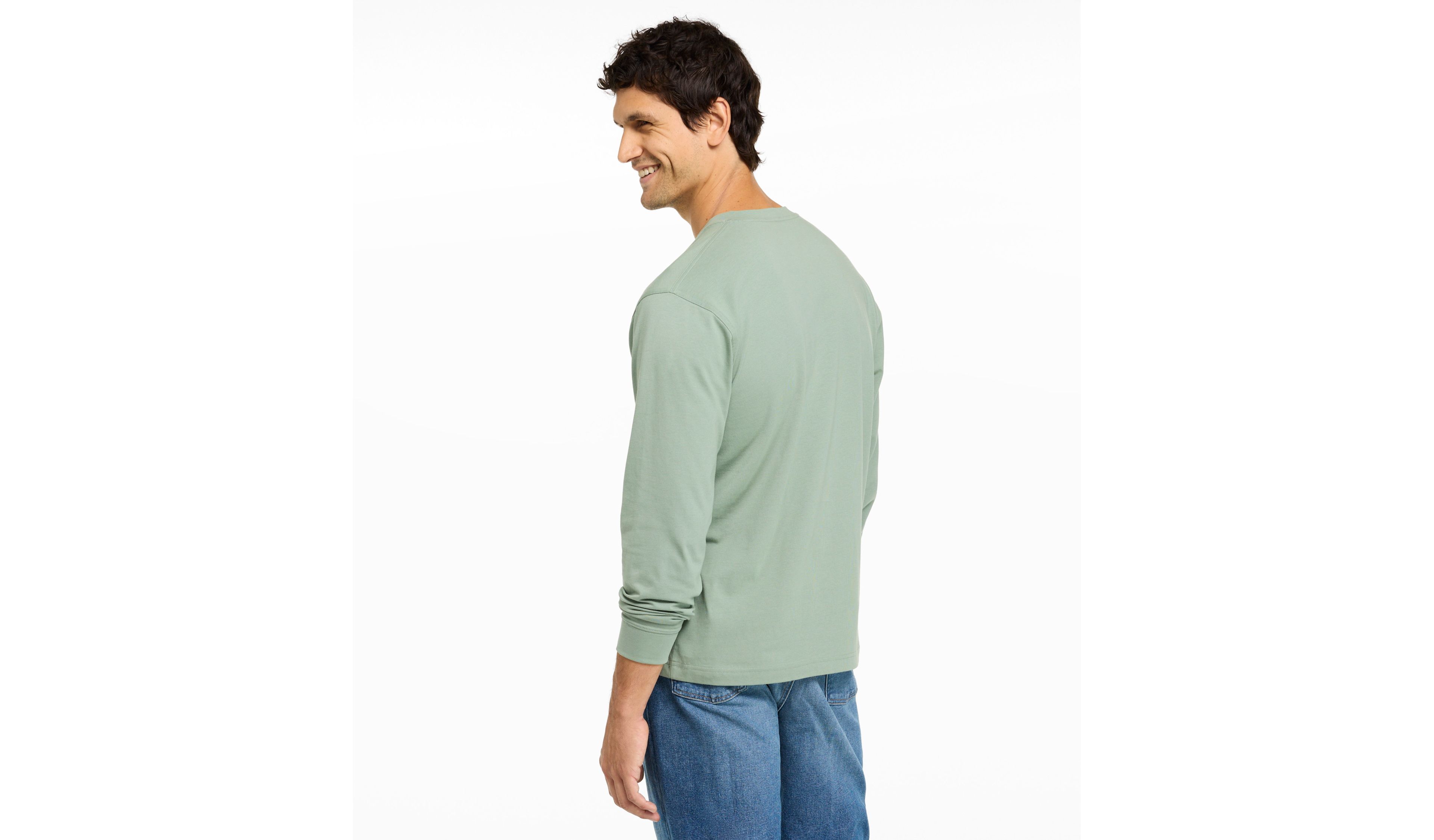 Men's Carefree Unshrinkable Henley, Slightly Fitted, Long-Sleeve