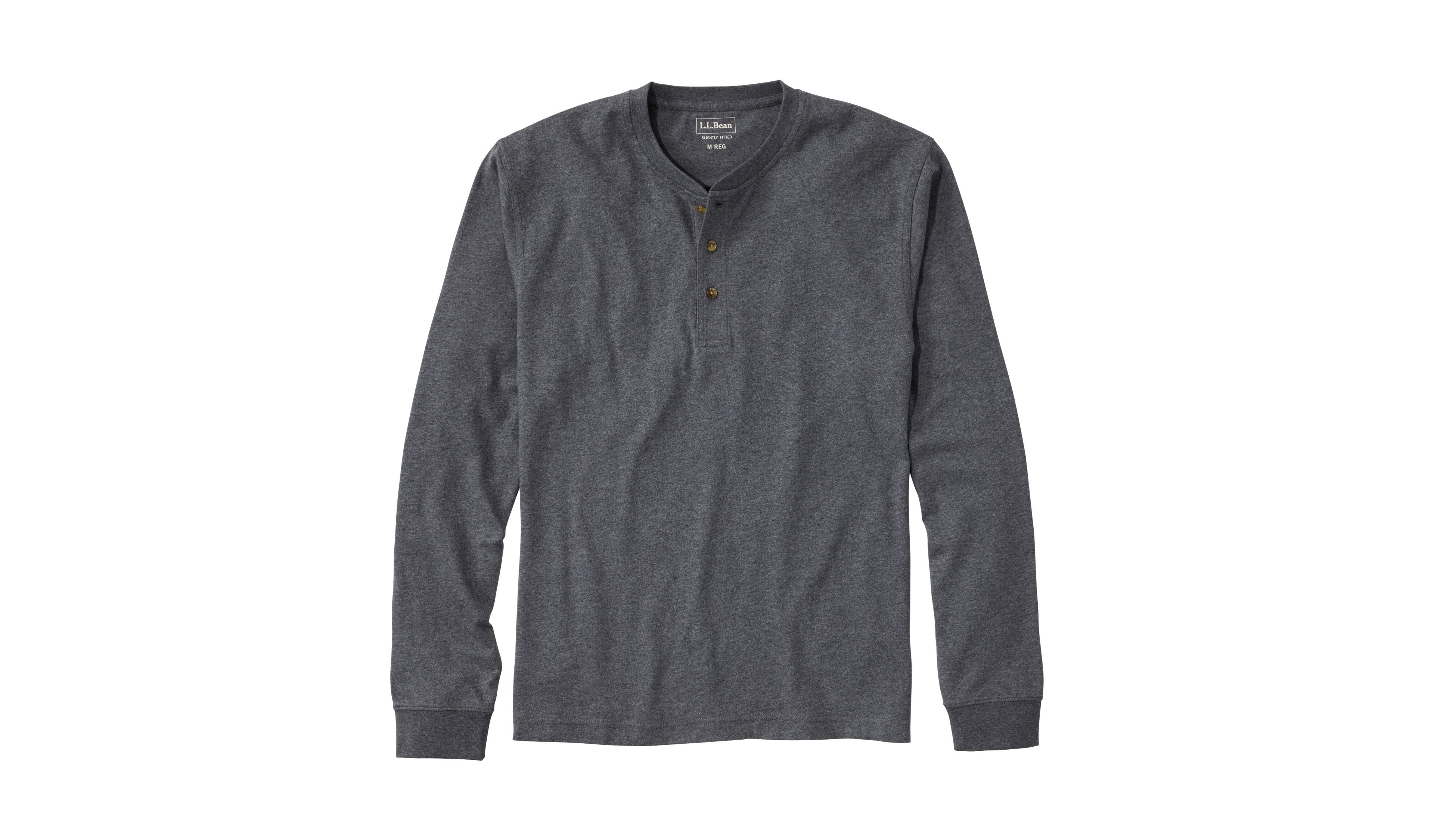 Men's Carefree Unshrinkable Henley, Slightly Fitted, Long-Sleeve