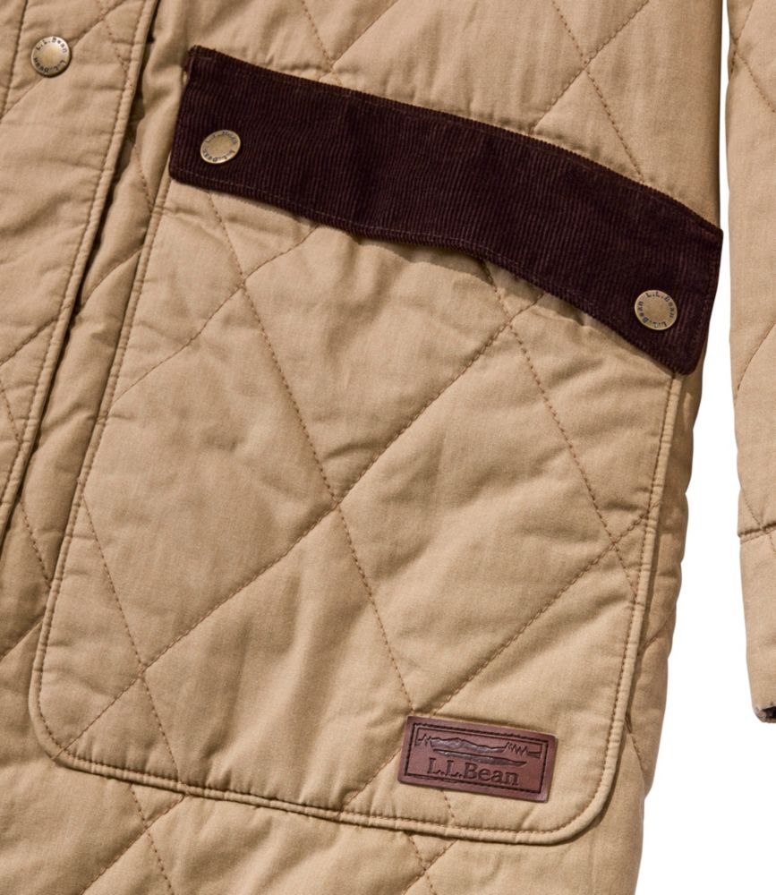 Women's Insulated Quilted Field Coat, Faded Sage, small image number 7