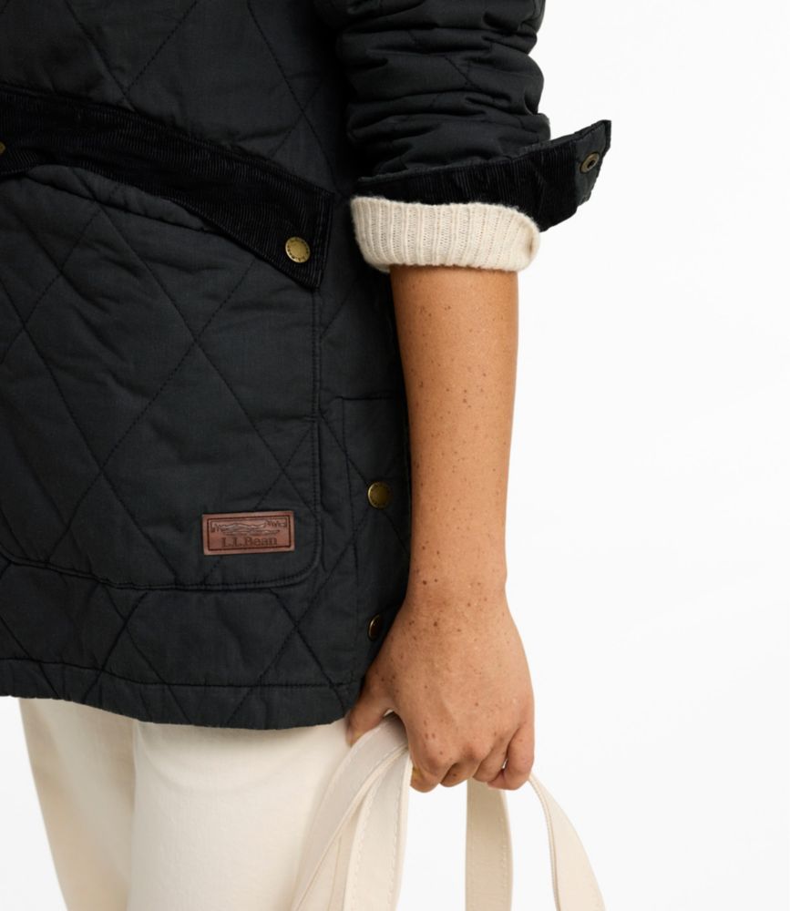Women's Insulated Quilted Field Coat, Faded Sage, small image number 11