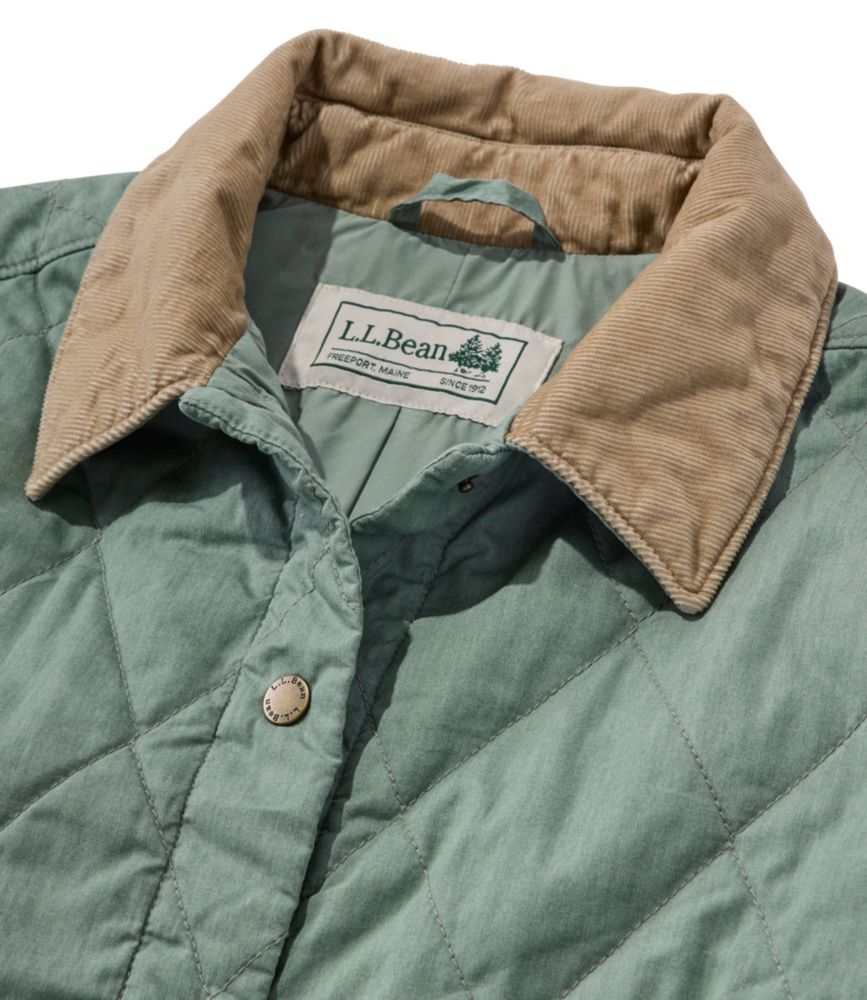 Women's Insulated Quilted Field Jacket, Faded Sage, small image number 8