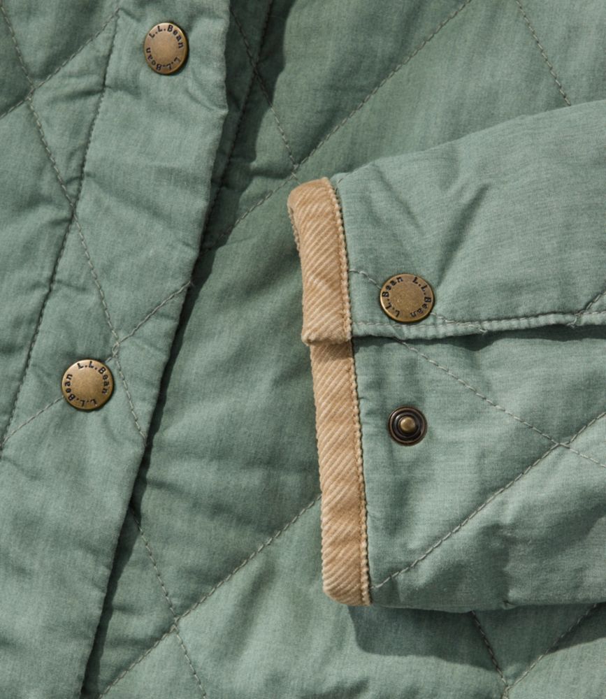 Women's Insulated Quilted Field Jacket, Faded Sage, small image number 9