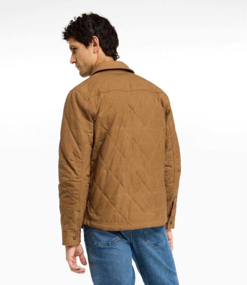Men's Insulated Waxed Cotton Field Jacket, Dark Cinder, small image number 3
