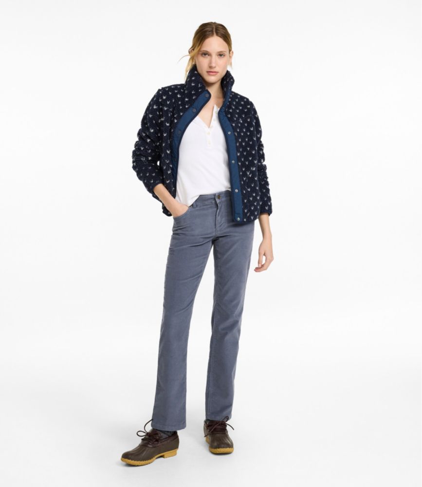 Women's L.L.Bean Go-Anywhere Corduroy Pants, Mid-Rise Ultimate Straight-Leg Front