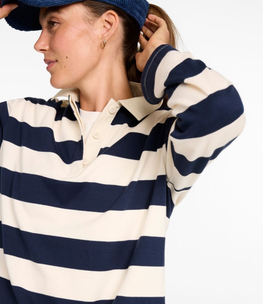 Women's Mountain Classic Rugby, Long-Sleeve Stripe, Classic Navy/Cream, small image number 7