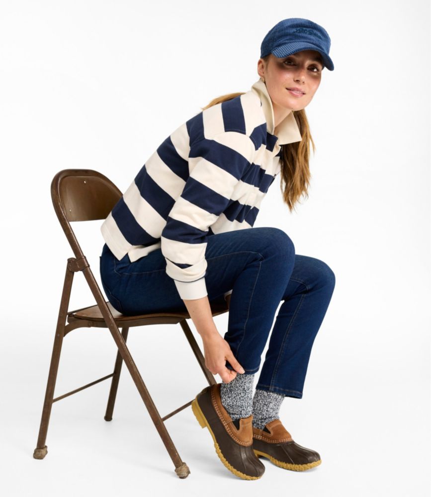 Women's Mountain Classic Rugby, Long-Sleeve Stripe, Classic Navy/Cream, small image number 8