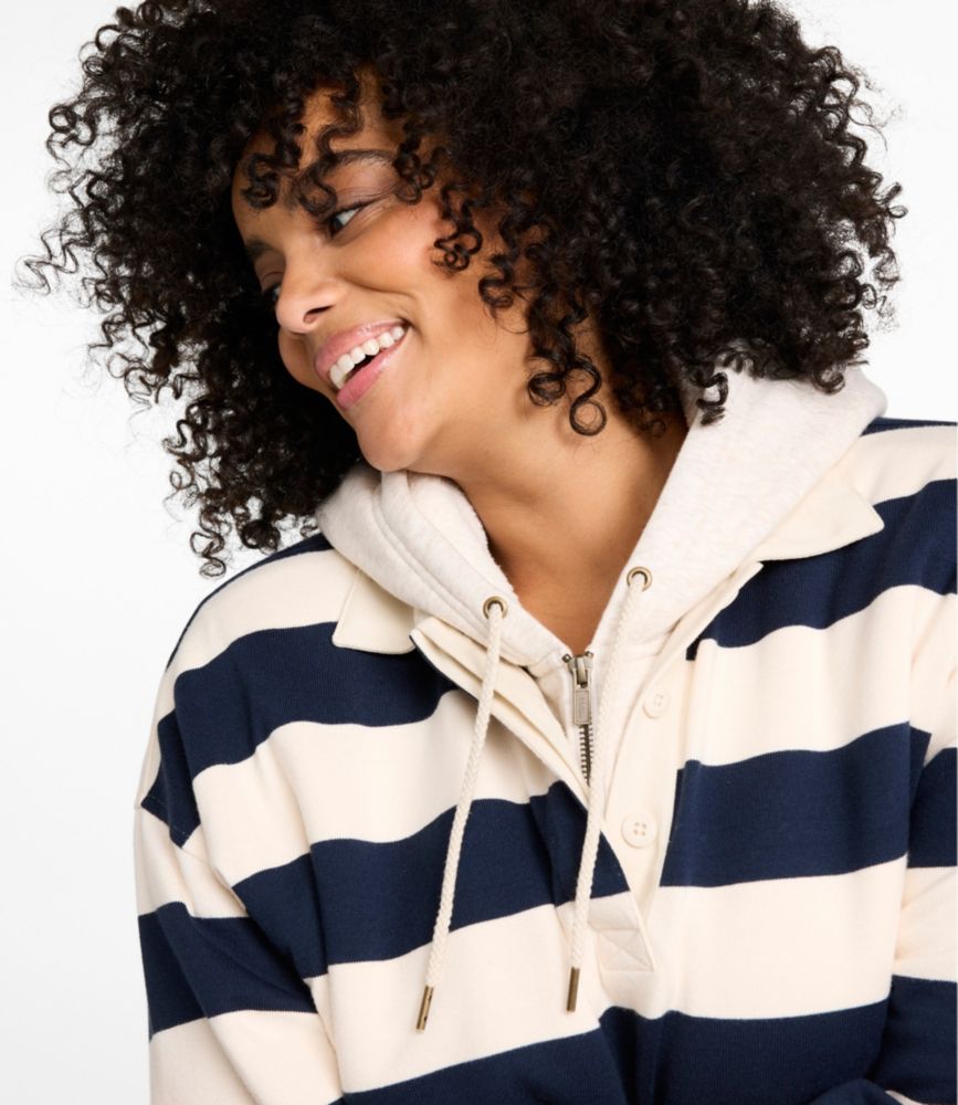 Women's Mountain Classic Rugby, Long-Sleeve Stripe, Classic Navy/Cream, small image number 9