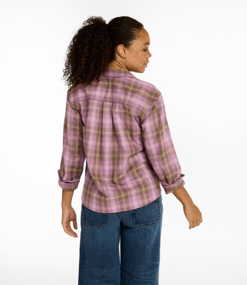 Women's Scotch Plaid Shirt Y-Neck, Deepest Brown Stewart, small image number 3