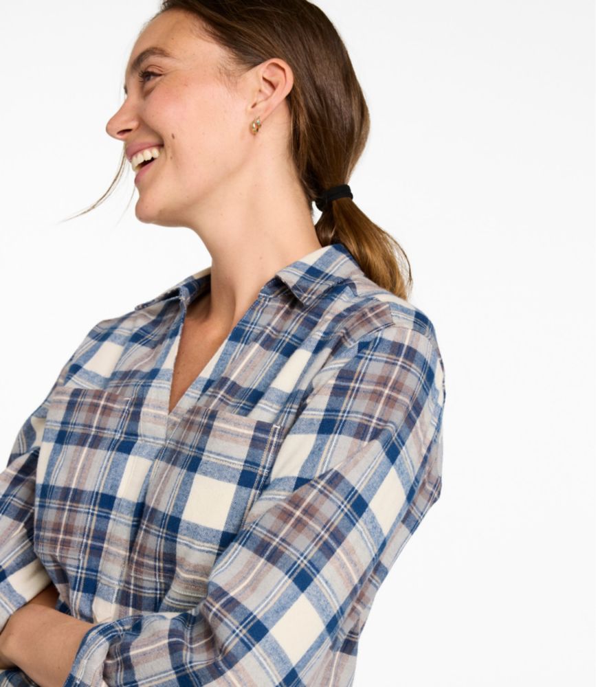 Women's Scotch Plaid Shirt Y-Neck, Deepest Brown Stewart, small image number 12