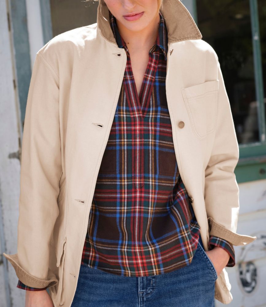 Women's Scotch Plaid Shirt Y-Neck