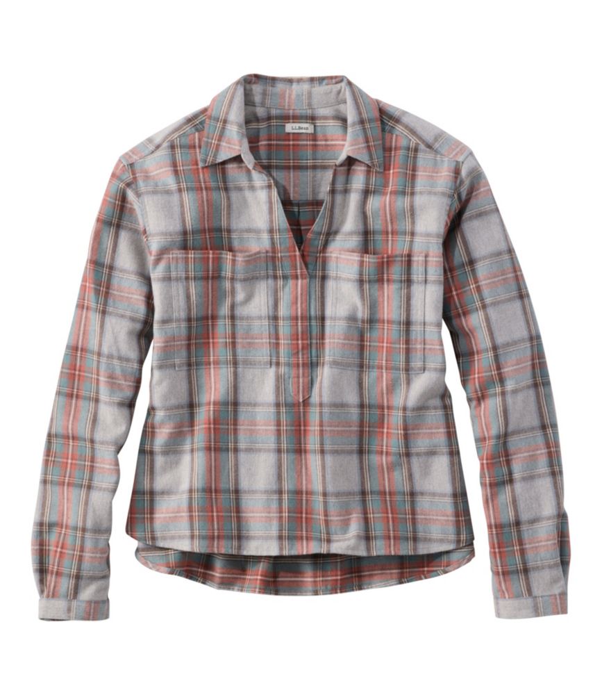 Women's Scotch Plaid Shirt Y-Neck