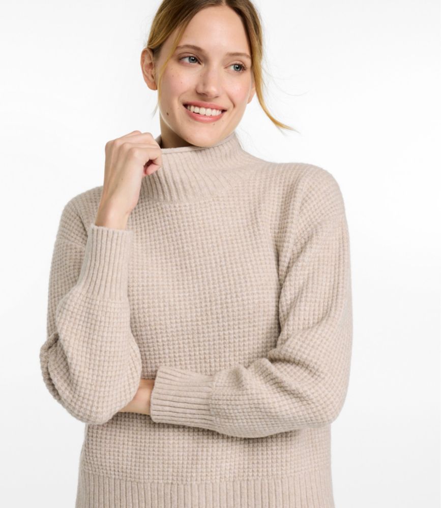 Women's Supersoft Waffle Sweater, Mockneck