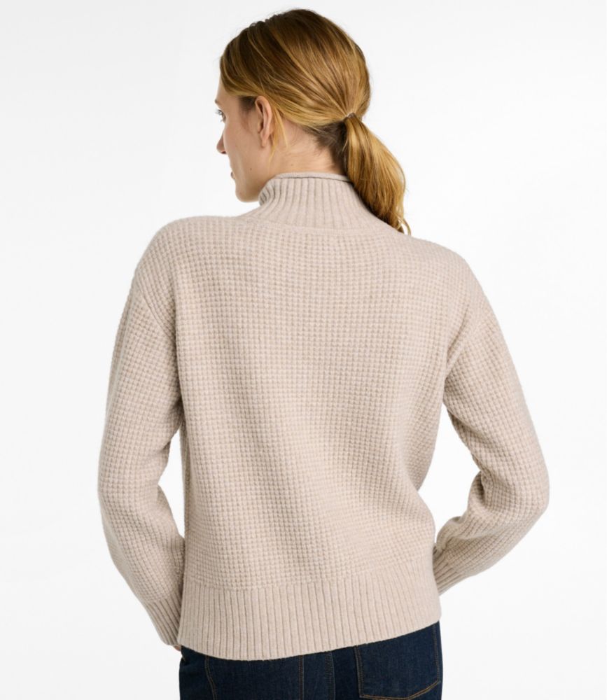 Women's Supersoft Waffle Sweater, Mockneck