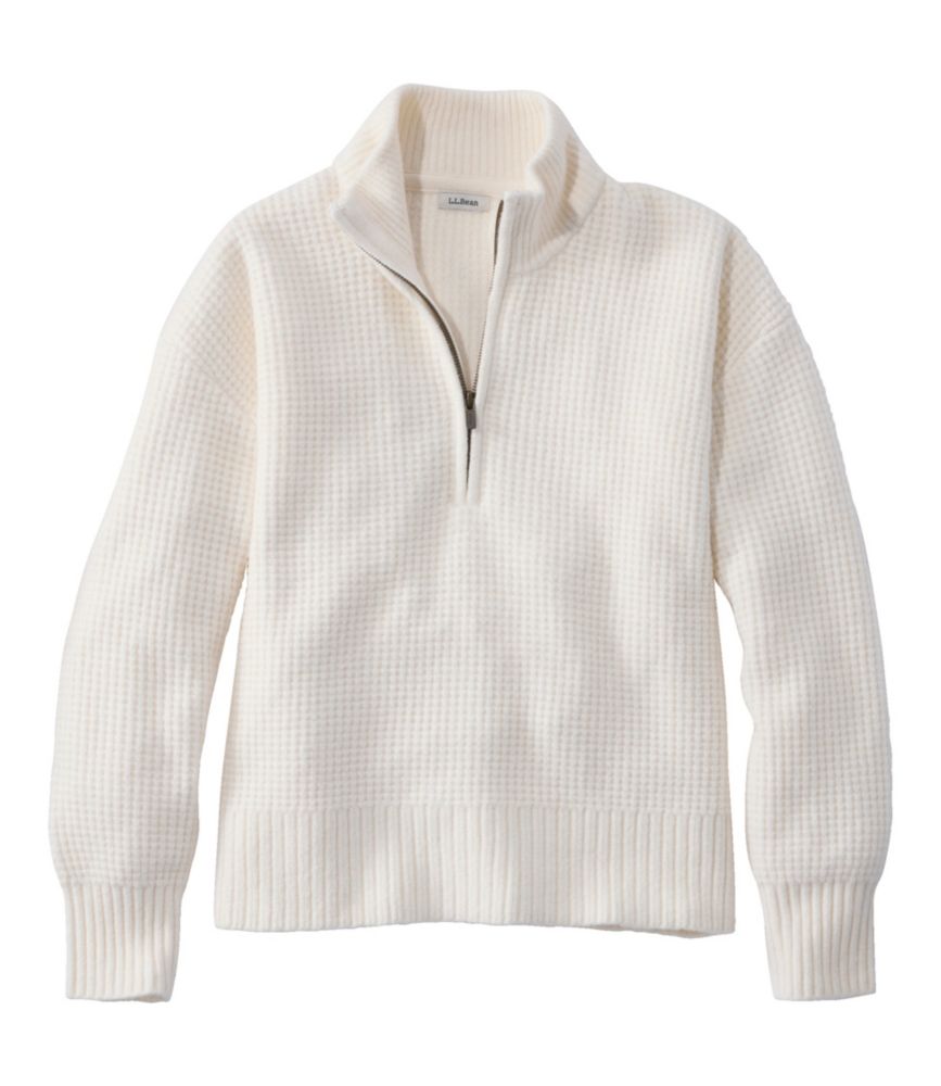 Women's Supersoft Waffle Sweater, Quarter-Zip