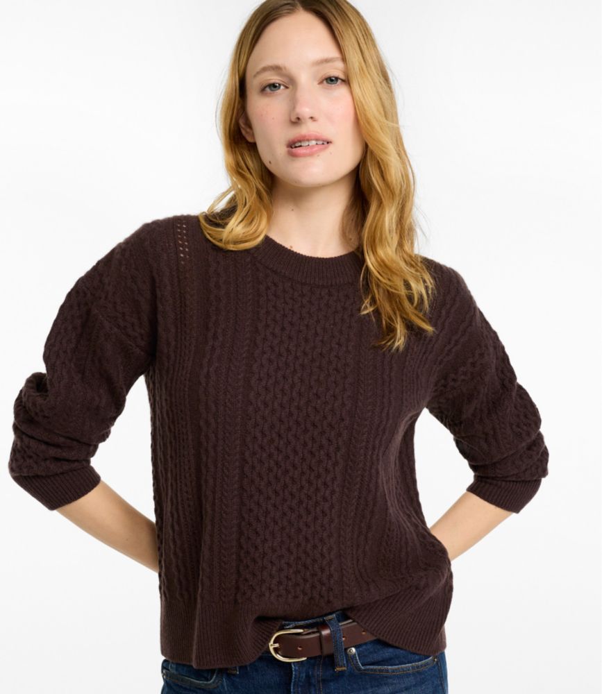 Women's Signature Cashmere Fisherman Sweater, Crewneck