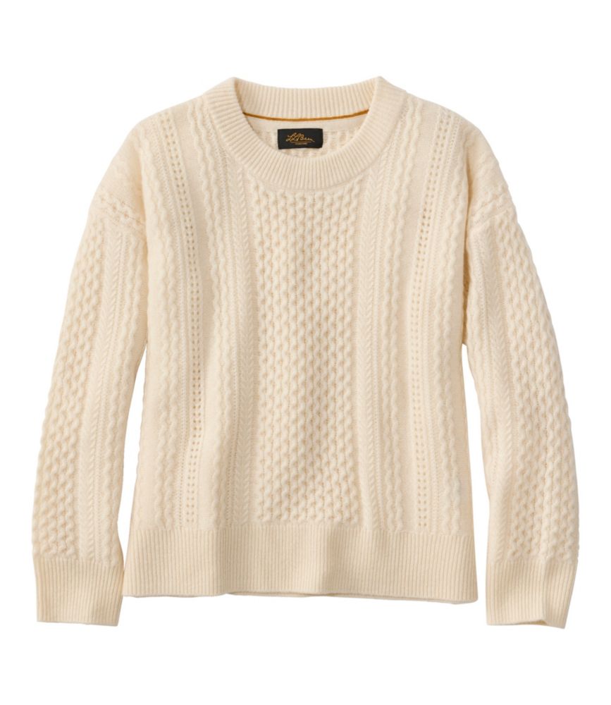 Women's Signature Cashmere Fisherman Sweater, Crewneck