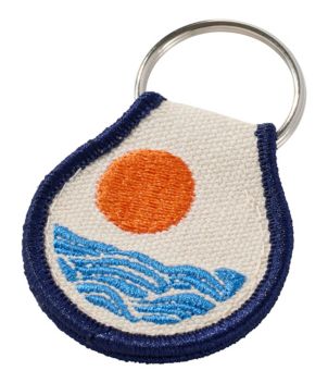 Embroidered Patch Charm, Sun & Waves, New