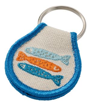 Embroidered Patch Charm, Fish, New