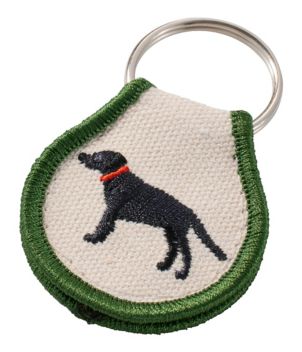 Embroidered Patch Charm, Black Lab, New