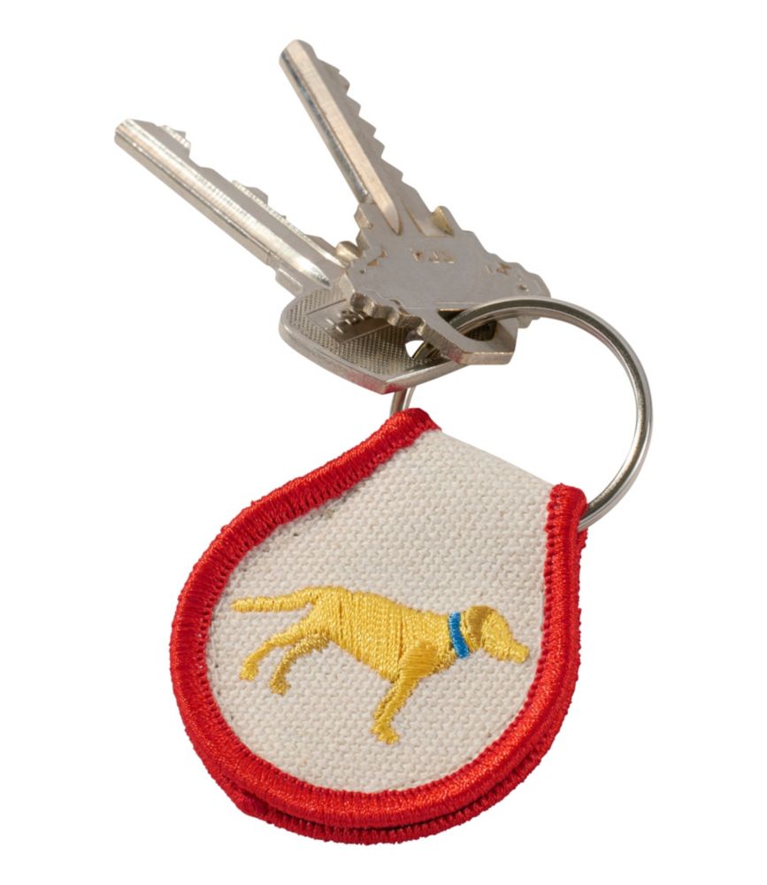 Embroidered Patch Charm, Yellow Lab