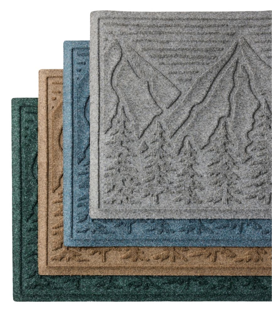 Everyspace Recycled Waterhog Wide Doormat, Treeline, Bluestone, small image number 4